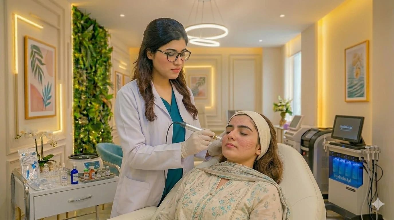 Client-supplied illustrative visual for 14-step Hydrafacial